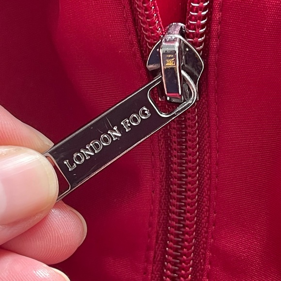 SOLD London Fog Single Breasted Red Trench Small - Picture 7 of 12